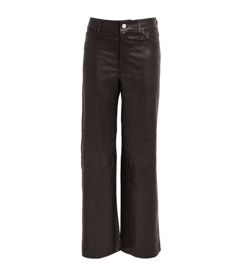 Frame Frame Leather Slim Crop Palazzo Trousers