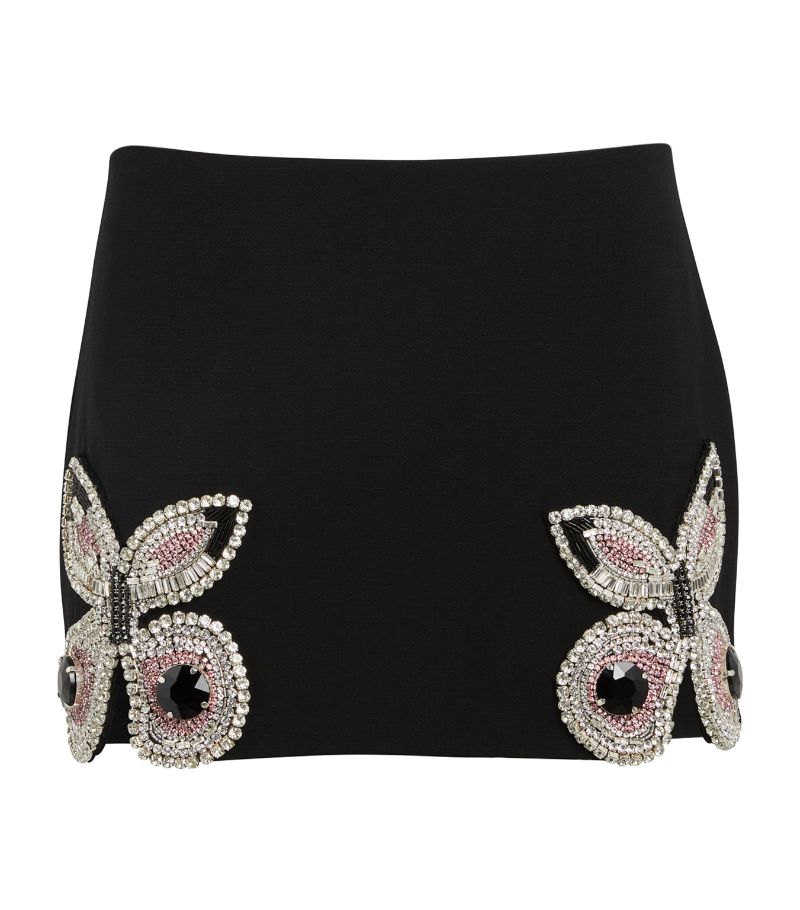  Area Nyc Butterfly-Embellished Mini Skirt