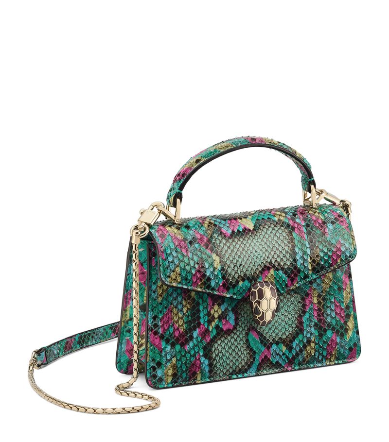 Bvlgari Bvlgari Mini Snakeskin Serpenti Forever Top-Handle Bag