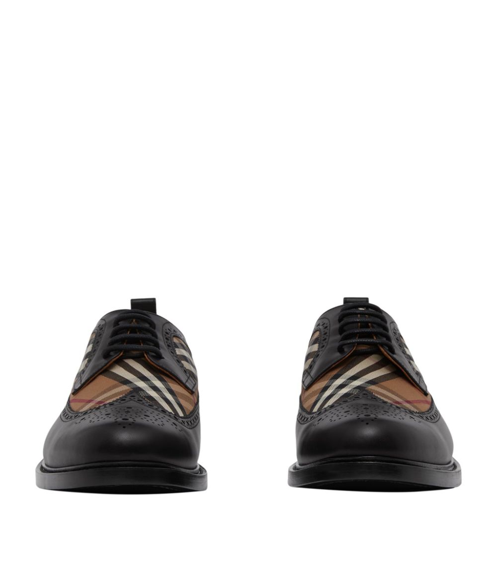 Burberry Burberry Leather Vintage Check Derby Shoes