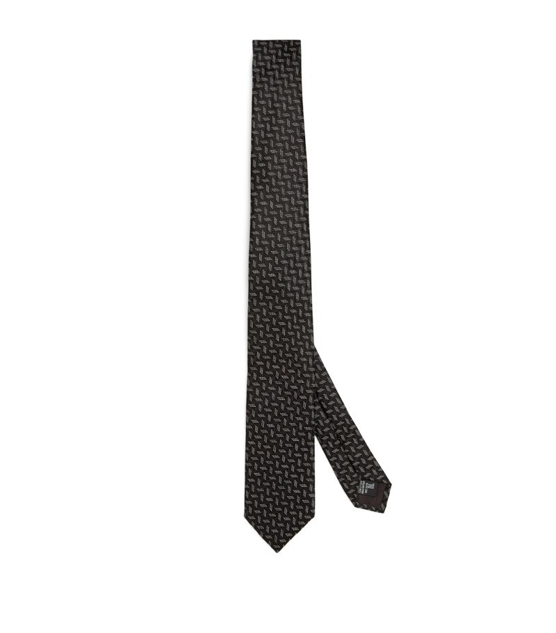 Giorgio Armani Giorgio Armani Silk Geometric Jacquard Tie