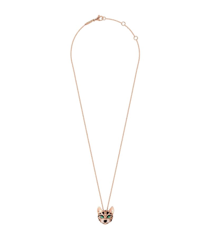 Boucheron Boucheron Rose Gold, Diamond And Emerald Animaux De Coll Necklace
