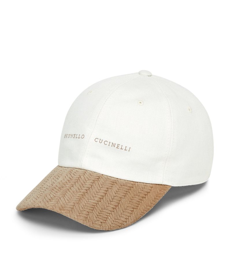 Brunello Cucinelli Brunello Cucinelli Linen-Straw Brim Baseball Cap