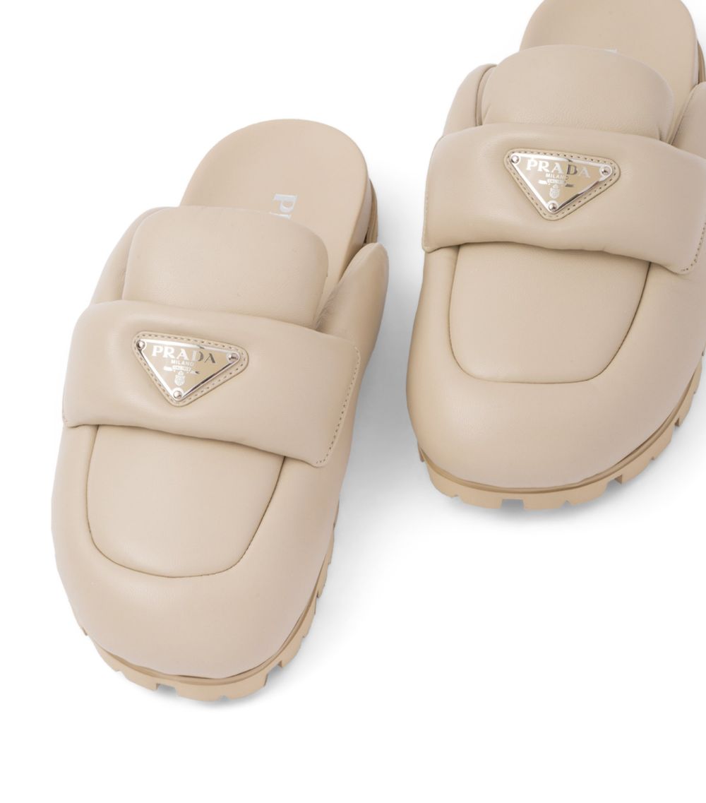 Prada Prada Padded Leather Mules