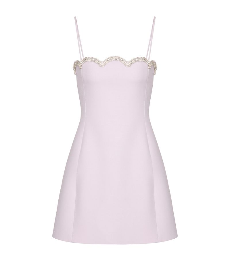 VALENTINO GARAVANI Valentino Garavani Embellished-Neckline Mini Dress