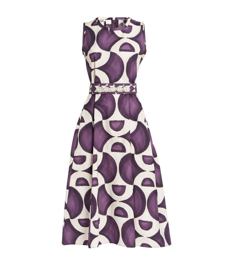 Max Mara Max Mara Printed Belt-Detail Midi Dress