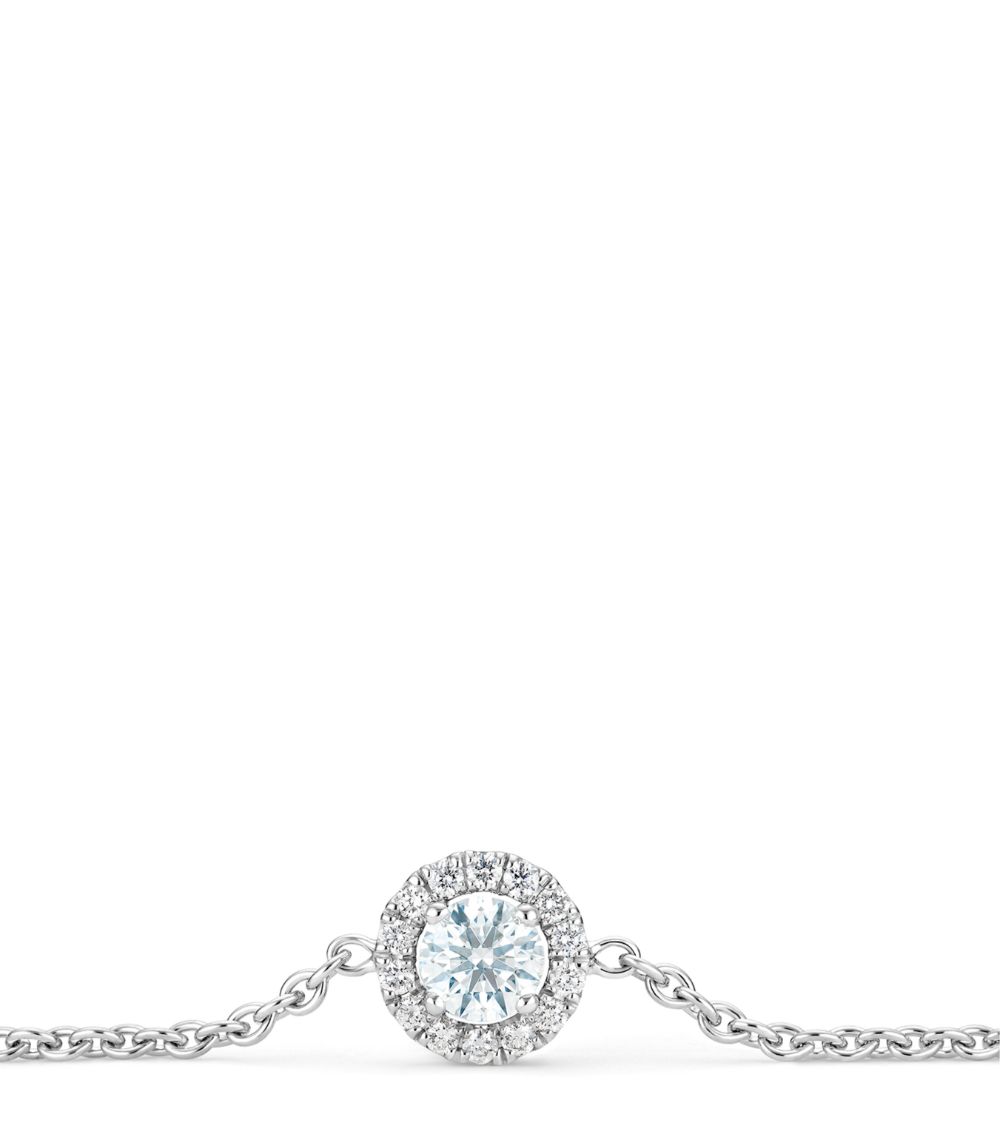 De Beers Jewellers De Beers Jewellers White Gold And Round-Cut Diamond My First De Beers Aura Bracelet