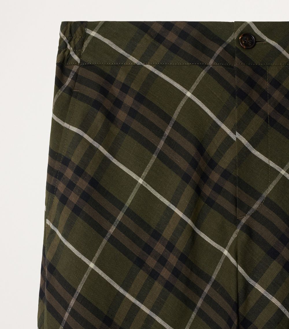 Burberry Burberry Linen Check Tailored Trousers