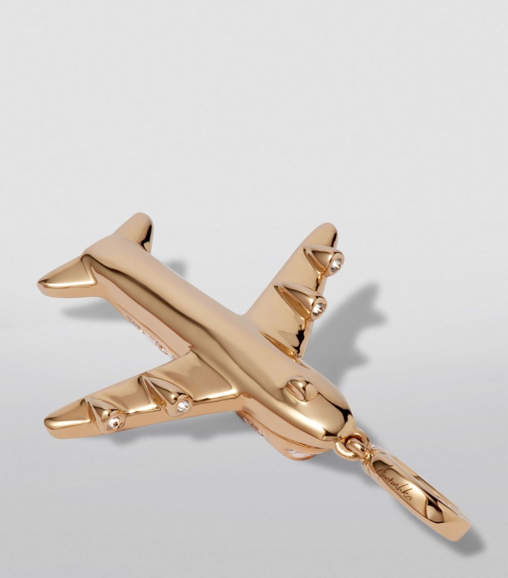 Annoushka Annoushka Yellow Gold And Diamond Aeroplane Locket Charm