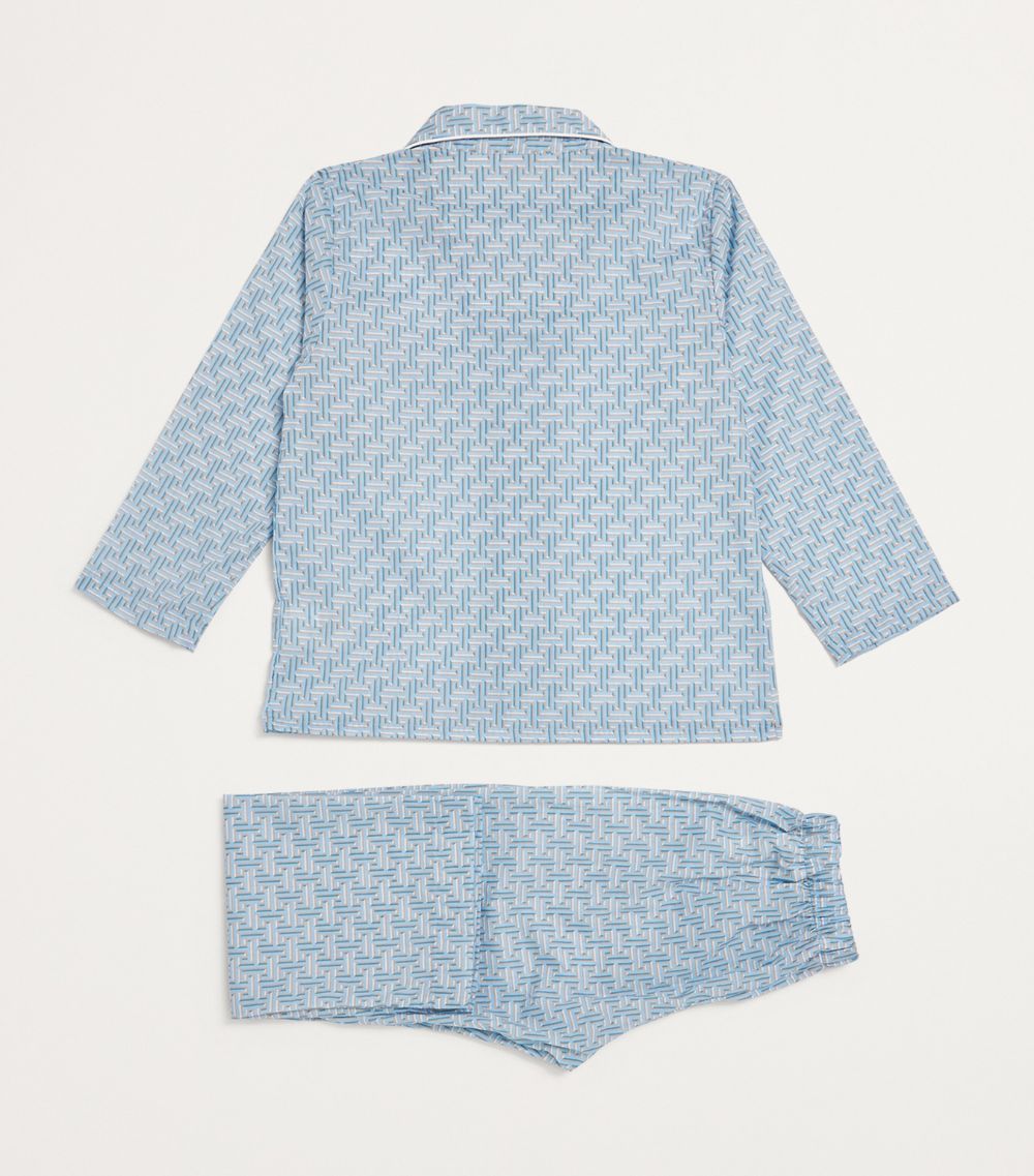 Derek Rose Derek Rose Kids Cotton Printed Ledbury Pyjama Set (3-12 Years)