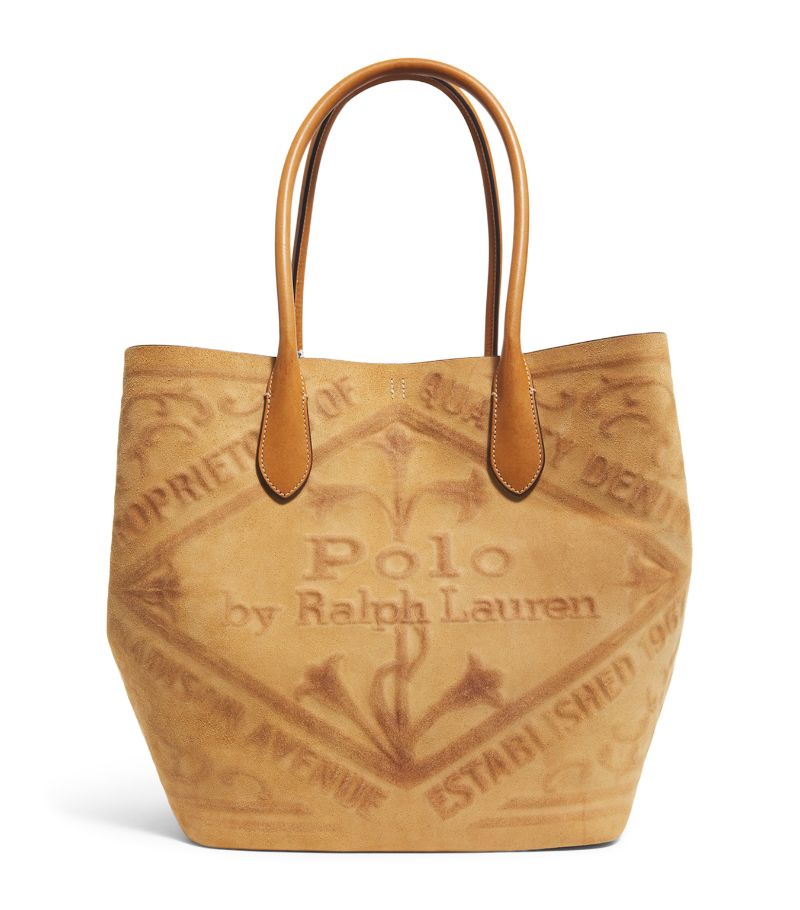 Polo Ralph Lauren Polo Ralph Lauren Large Leather Embossed Bellport Tote Bag