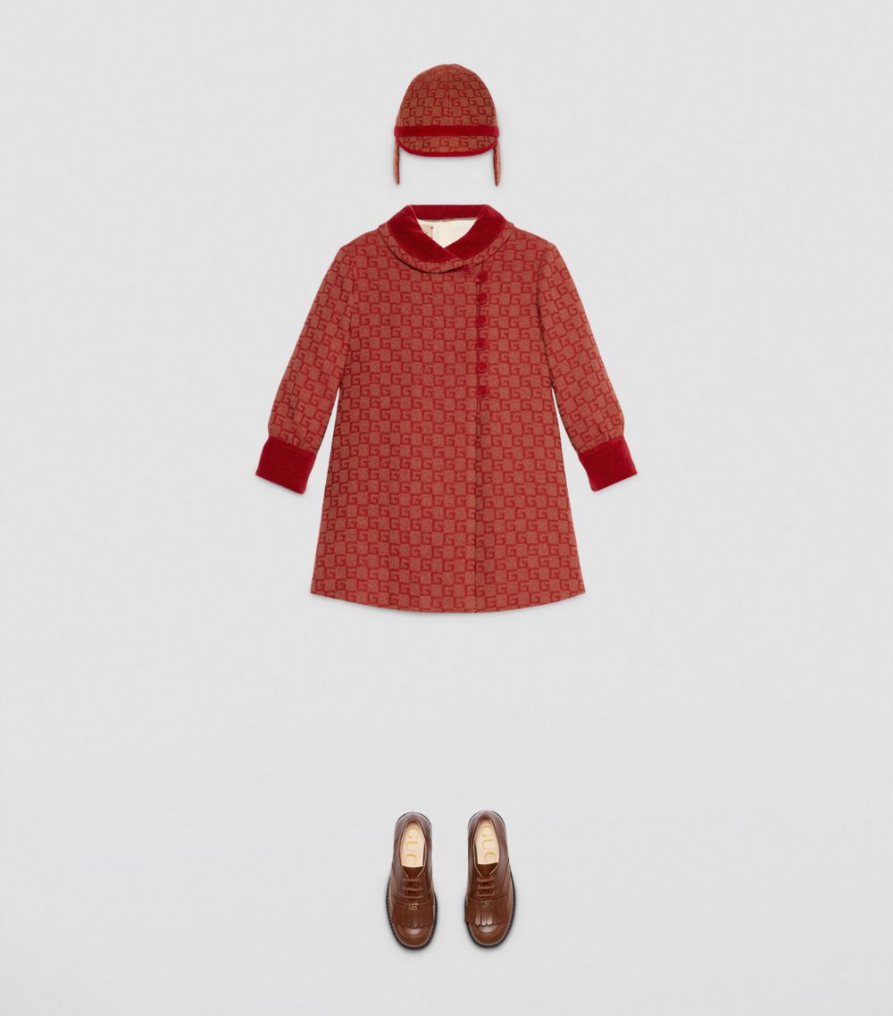 Gucci Gucci Kids Wool Printed Pleated Dress (4-12 Years)