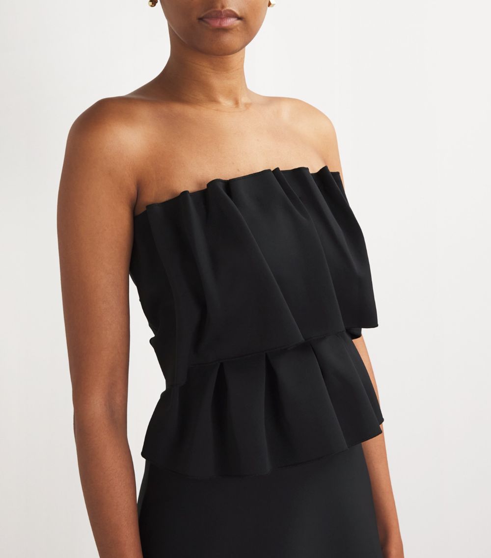  House Of Dagmar Sculpted Pleat Midi Dress