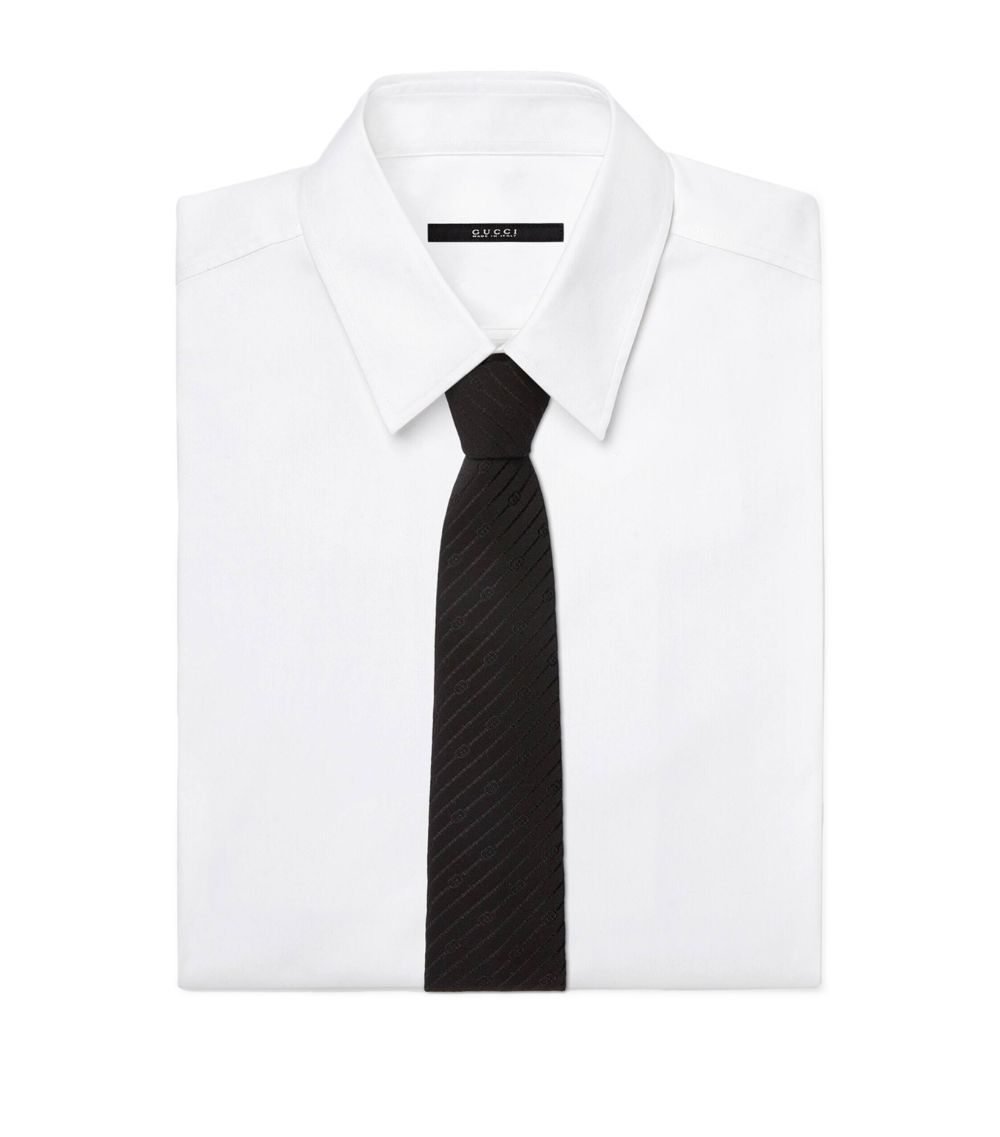 Gucci Gucci Silk Gg Stripe Tie