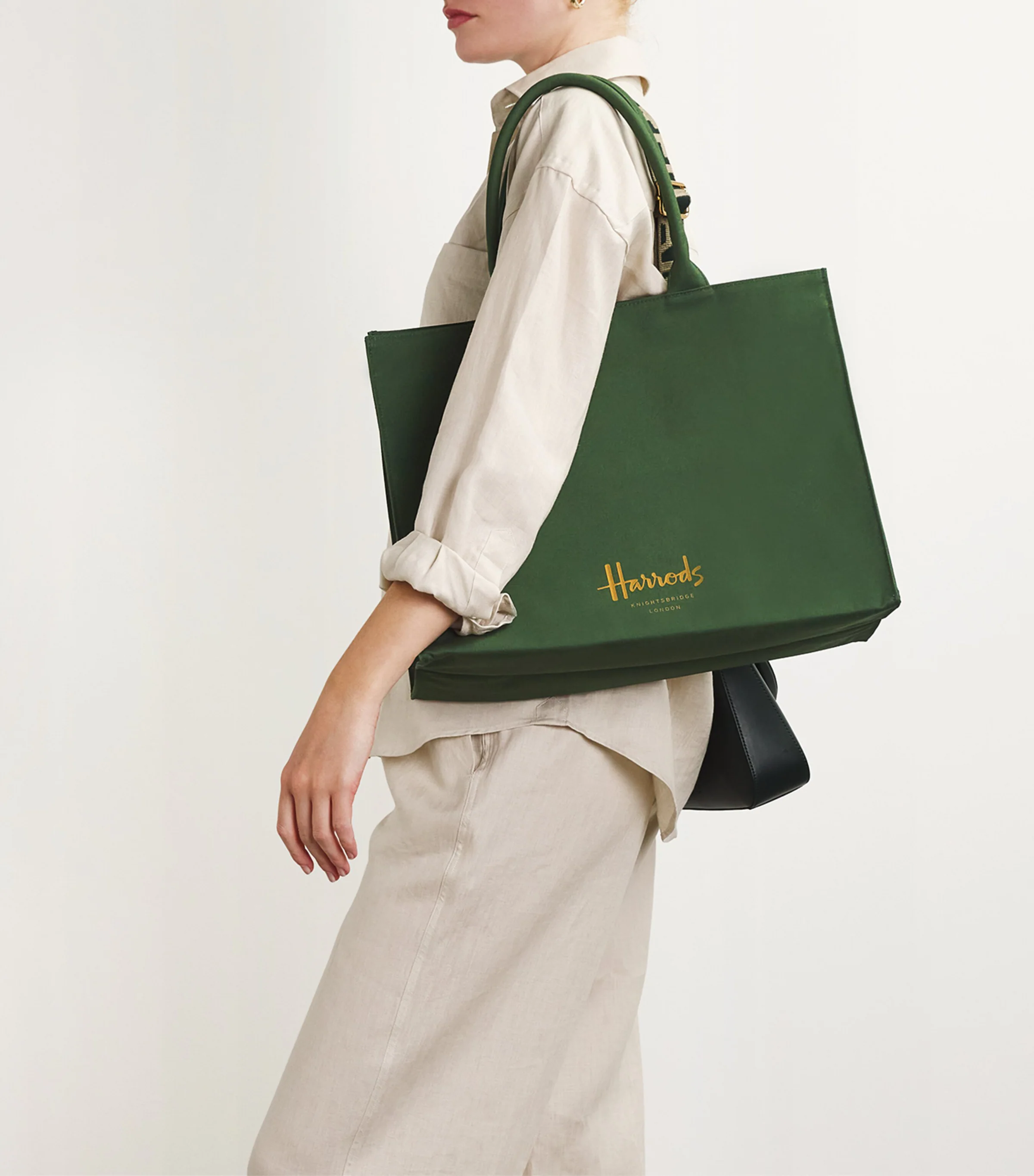 Harrods Harrods Large Cotton Logo Tote Bag