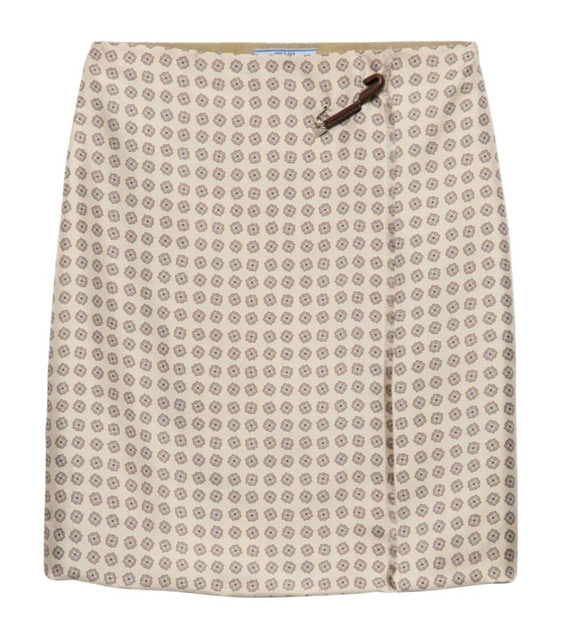 Prada Prada Silk Printed Mini Skirt