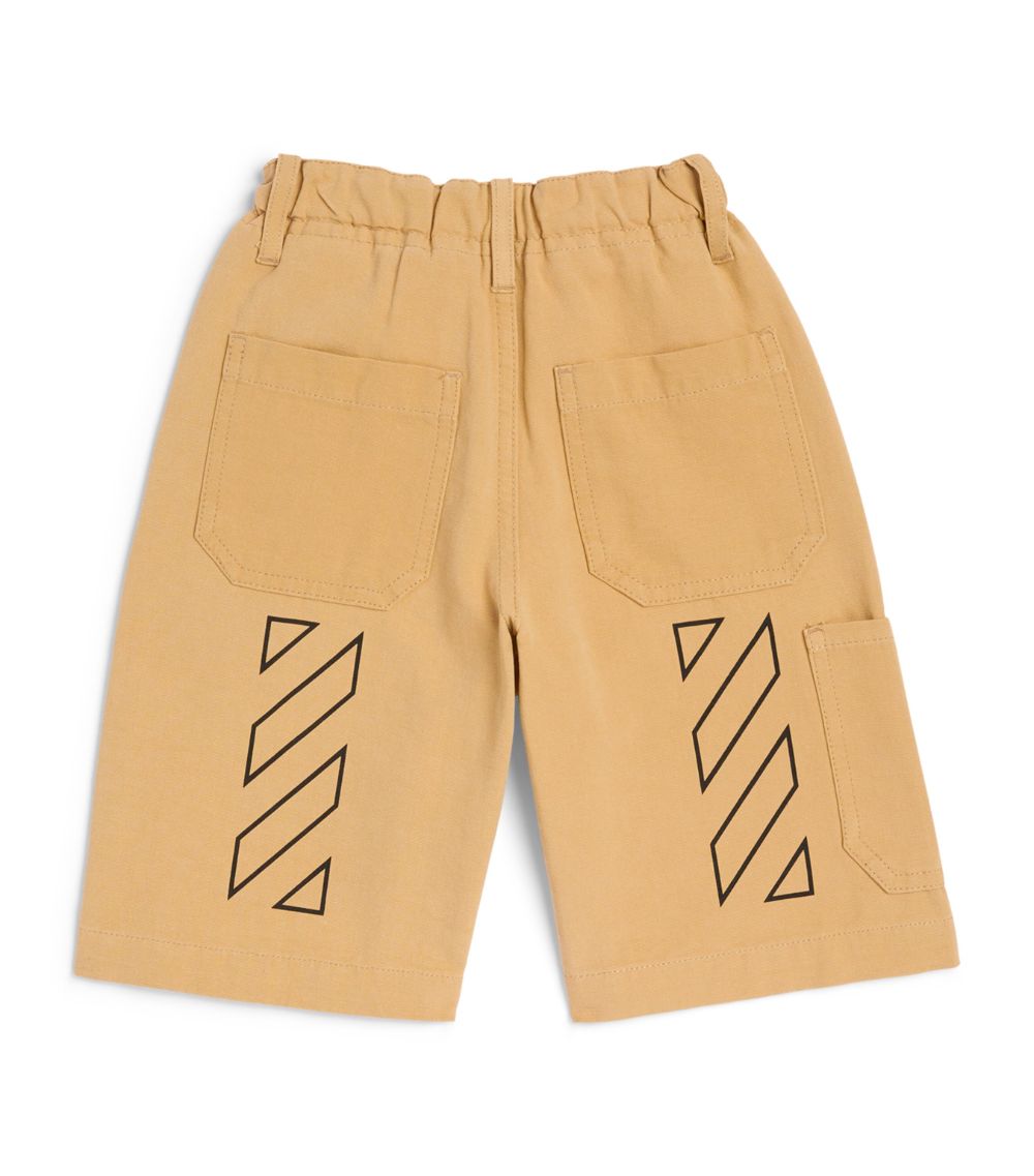 Off-White Kids Off-White Kids Diagonal-Outline Cargo Shorts (4-12 Years)