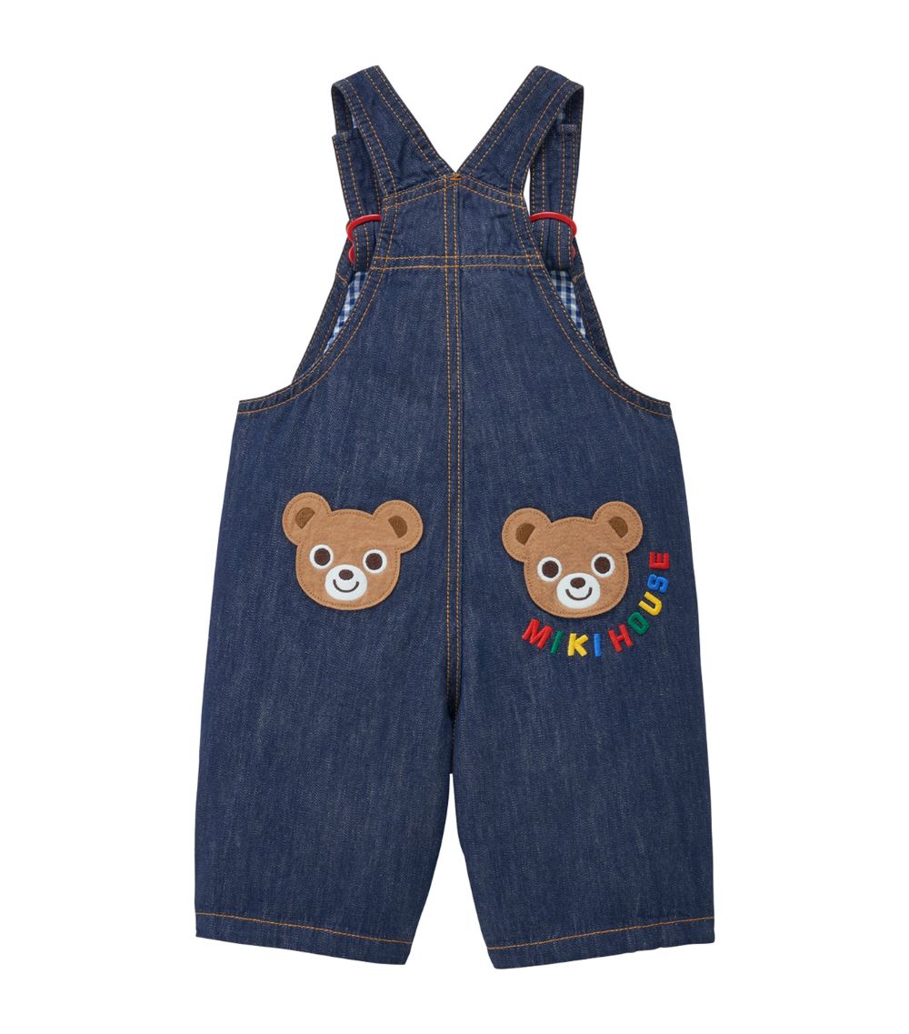 Miki House Miki House Embroidered Bear Dungarees (3-36 Months)