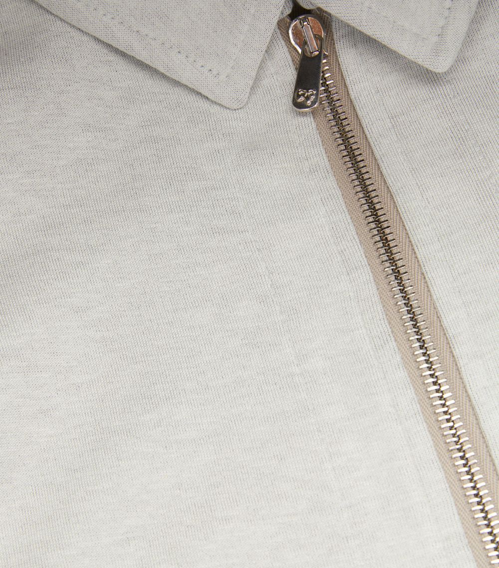 Marco Pescarolo Marco Pescarolo Silk-Cashmere Zip-Up Shirt