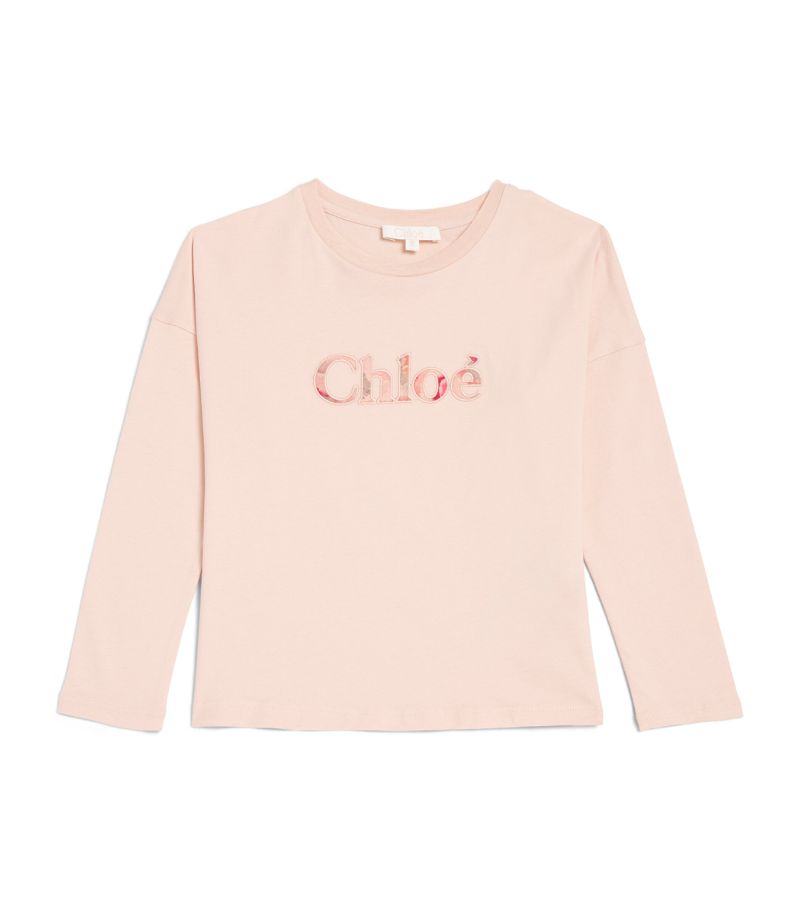 Chloé Kids Chloé Kids Cotton Logo T-Shirt (4-14 Years)