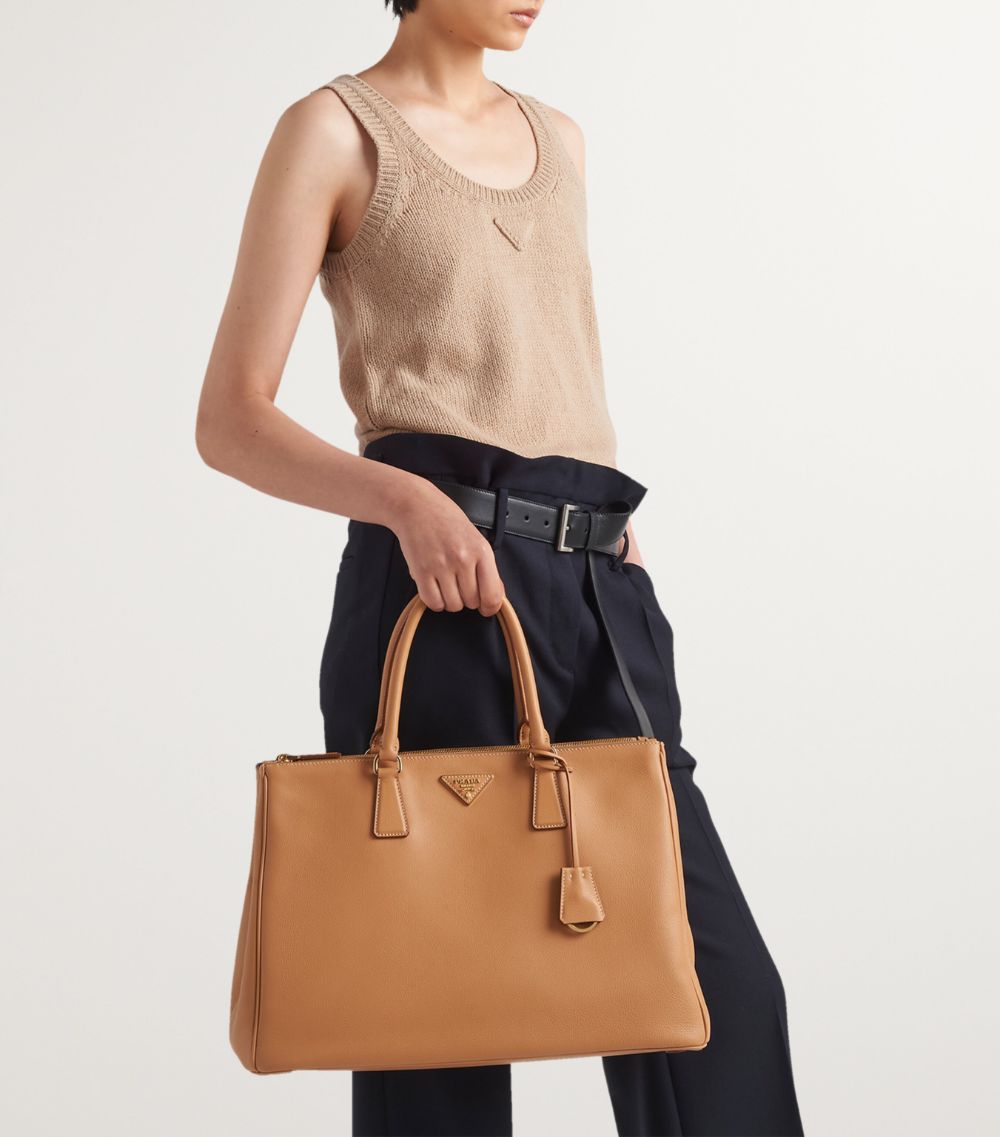 Prada Prada Extra Large Leather Galleria Top-Handle Bag