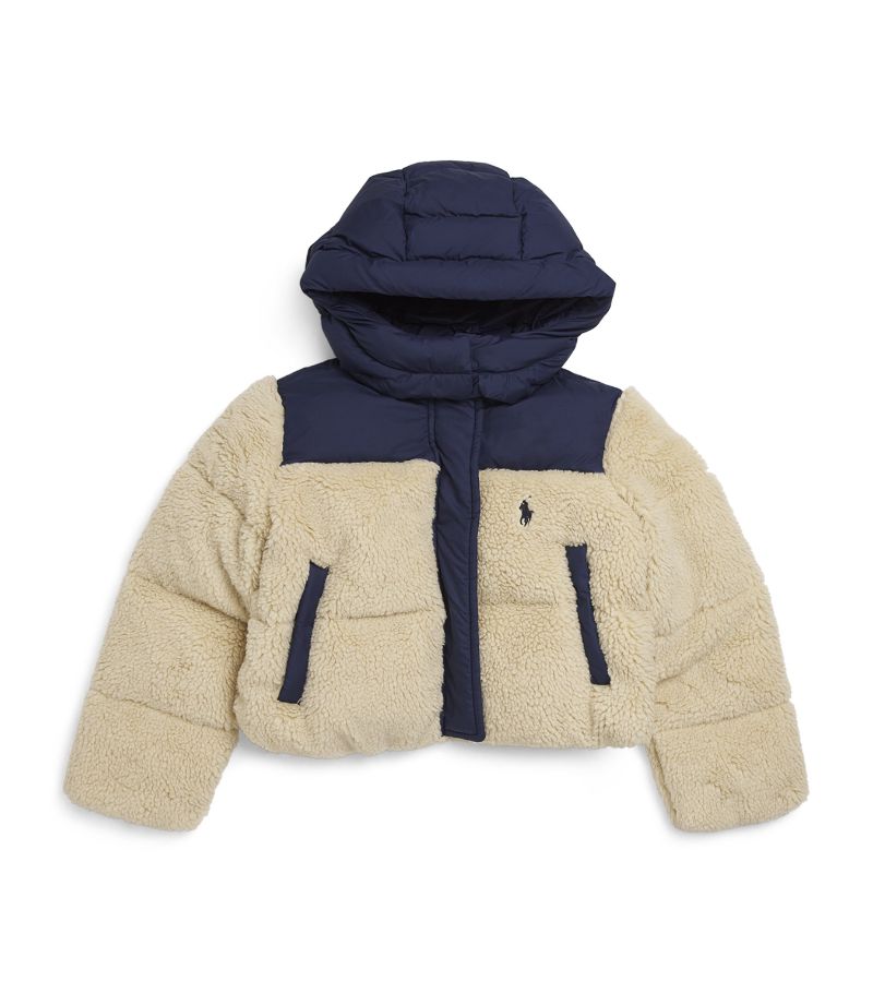 Ralph Lauren Kids Ralph Lauren Kids Down Cropped Teddy Bomber Jacket (6-14 Years)