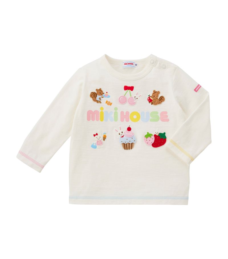 Miki House Miki House Sweet-Appliqué T-Shirt (2-7 Years)