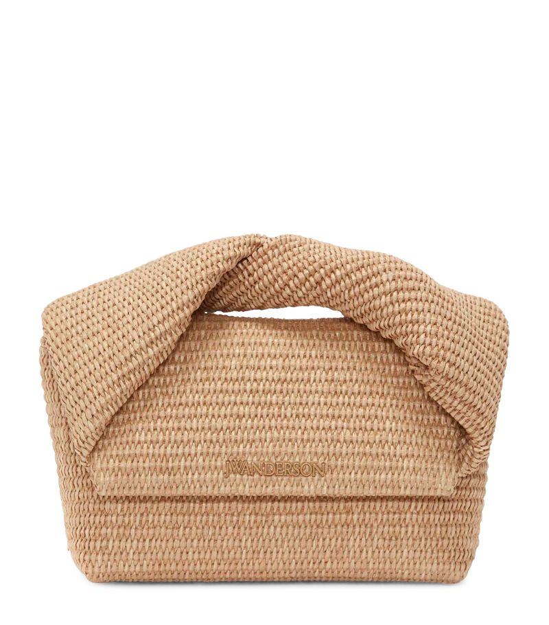 Jw Anderson Jw Anderson Medium Raffia Twister Top-Handle Bag