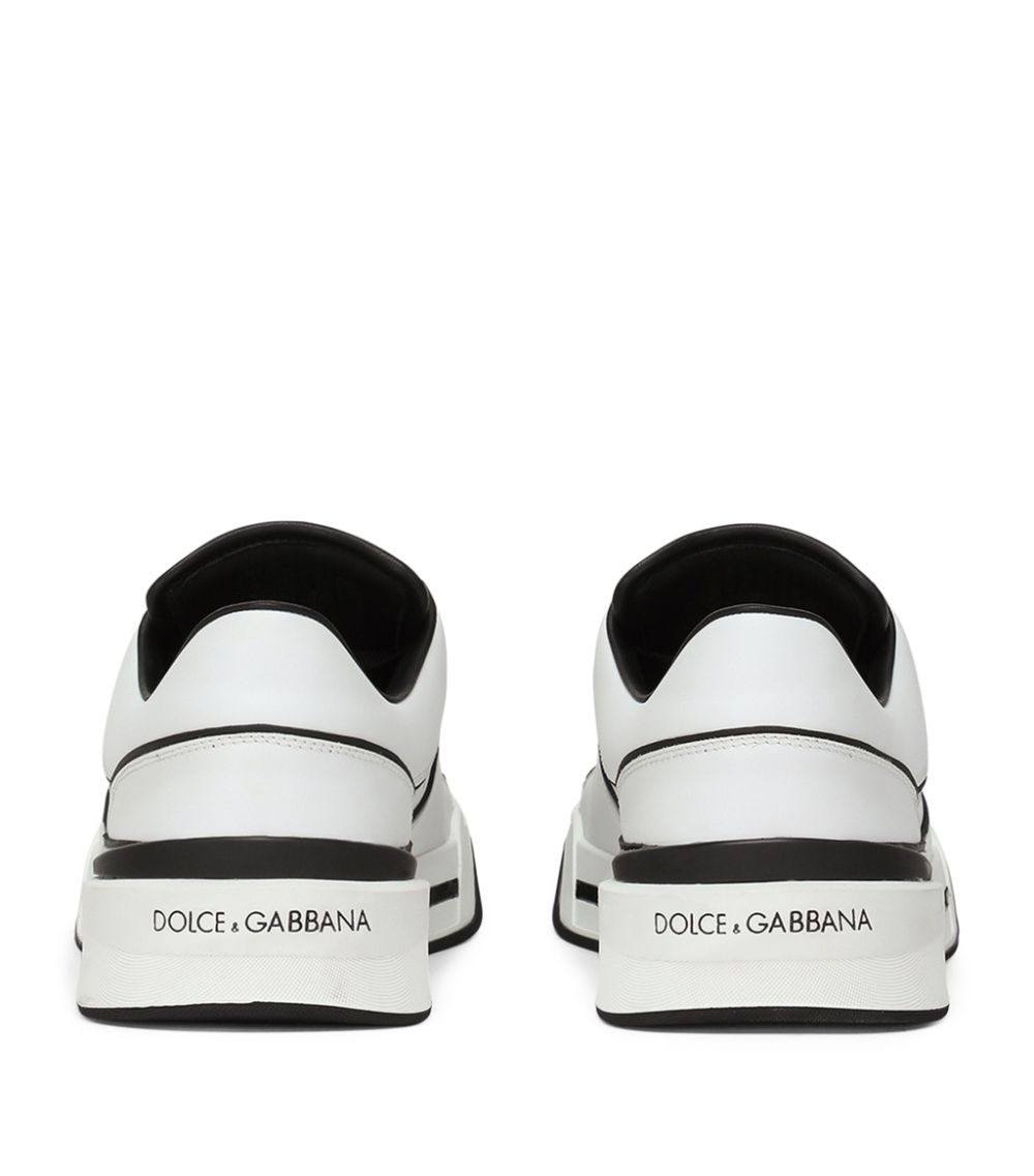 Dolce & Gabbana Dolce & Gabbana Leather Dg Pipe Court Sneakers