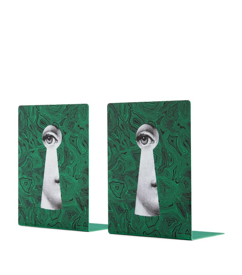 Fornasetti Fornasetti Serratura On Malachite Bookends