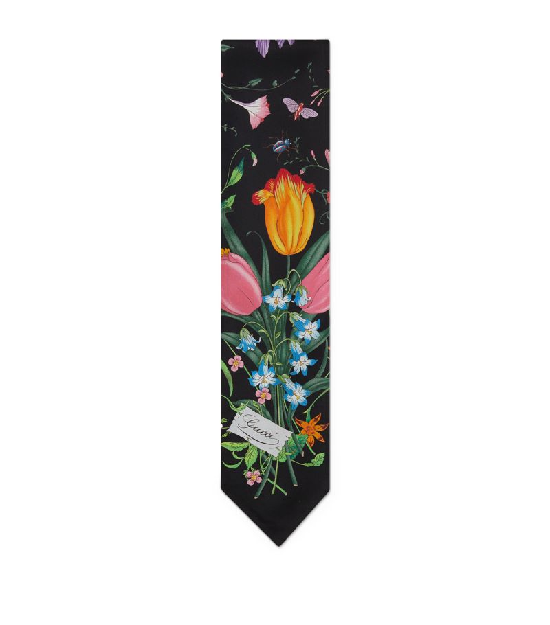 Gucci Gucci Silk Flora Print Scarf