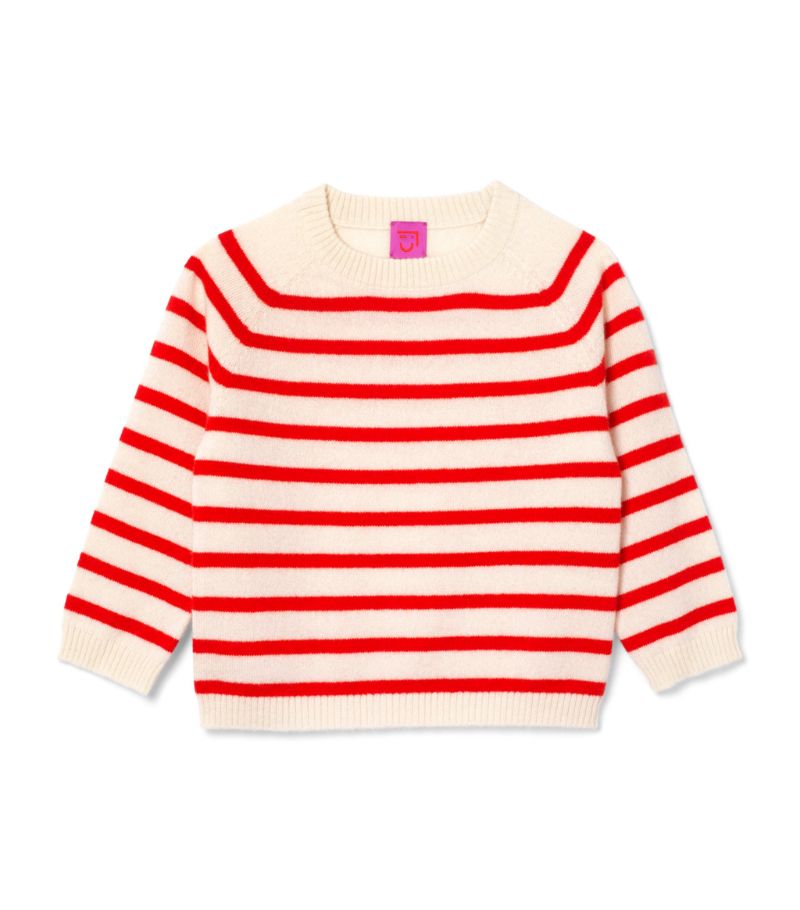 Cashmere In Love Kids Cashmere In Love Kids Cashmere Striped Maisy Sweater (3-36 Months)