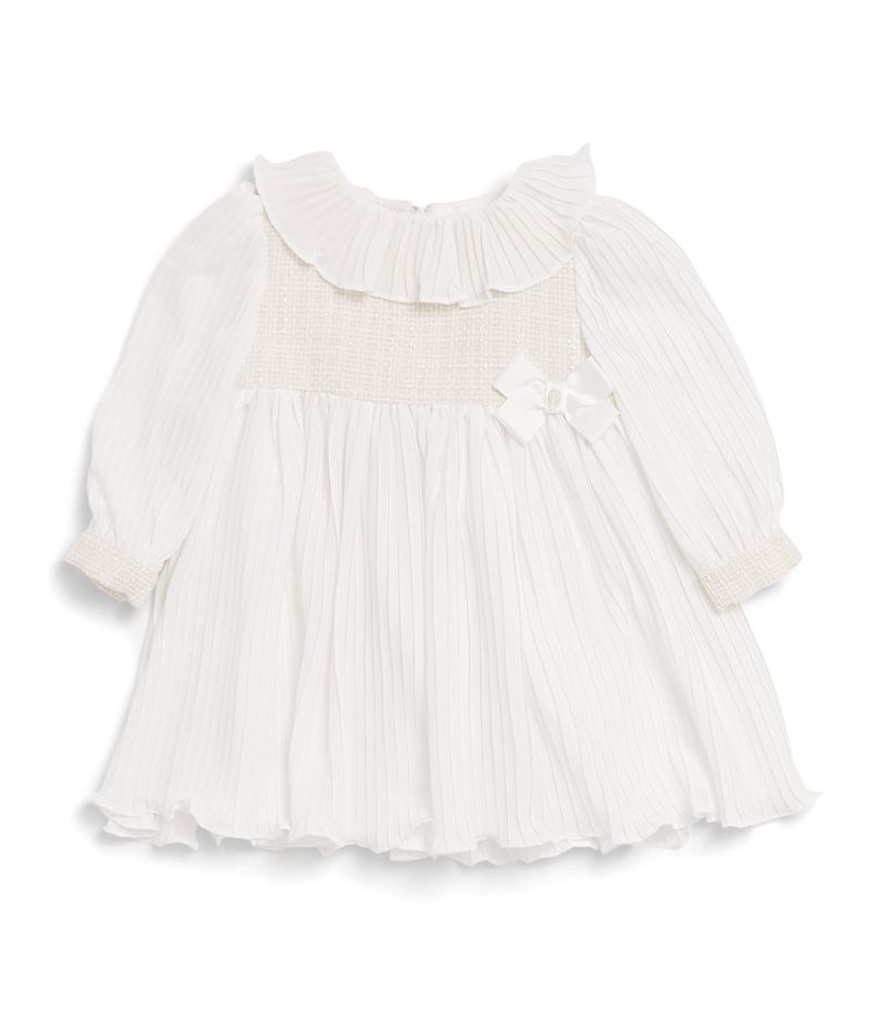 Patachou Patachou Bow-Embellished Pleated Dress (3-18 Months)