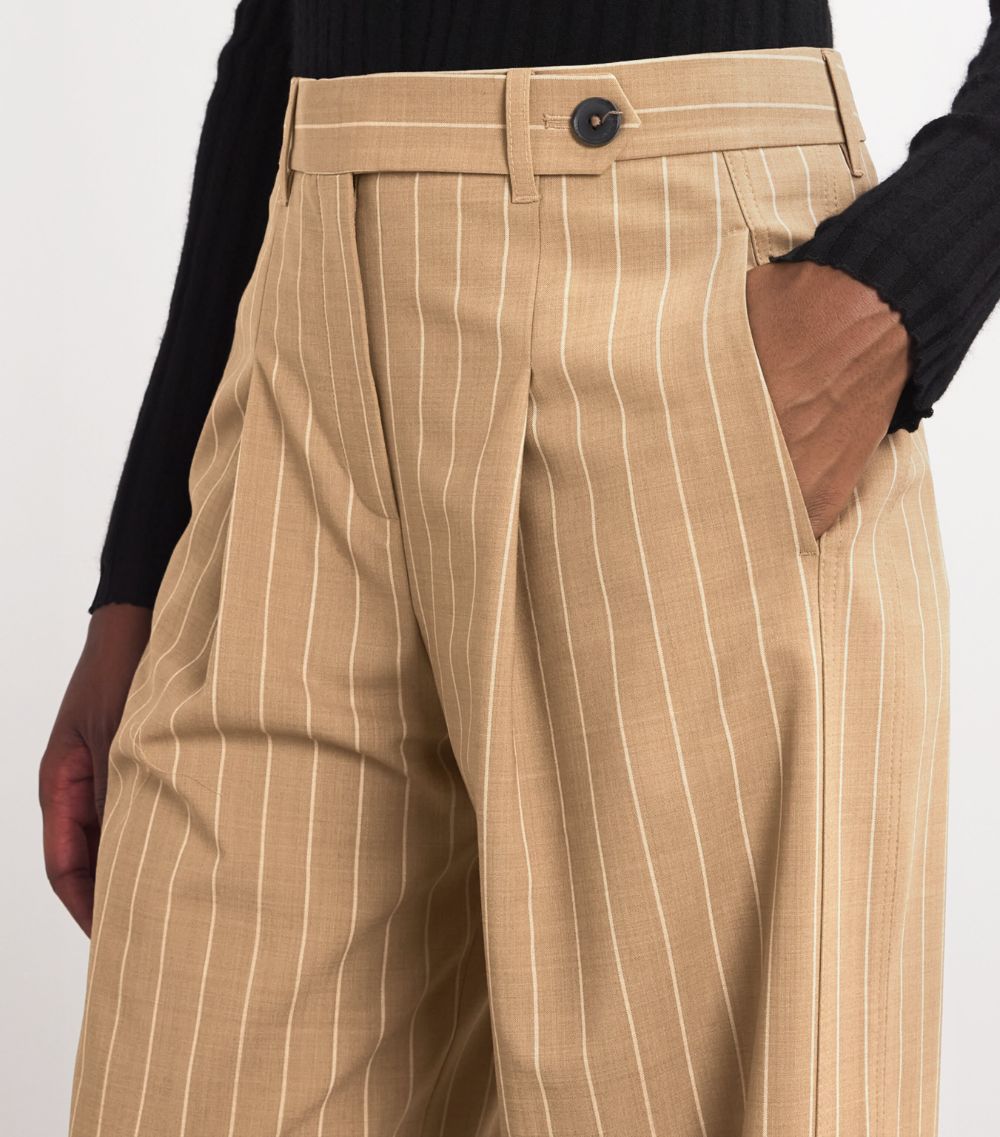 Me+Em Me+Em Pinstripe Wide-Leg Trousers