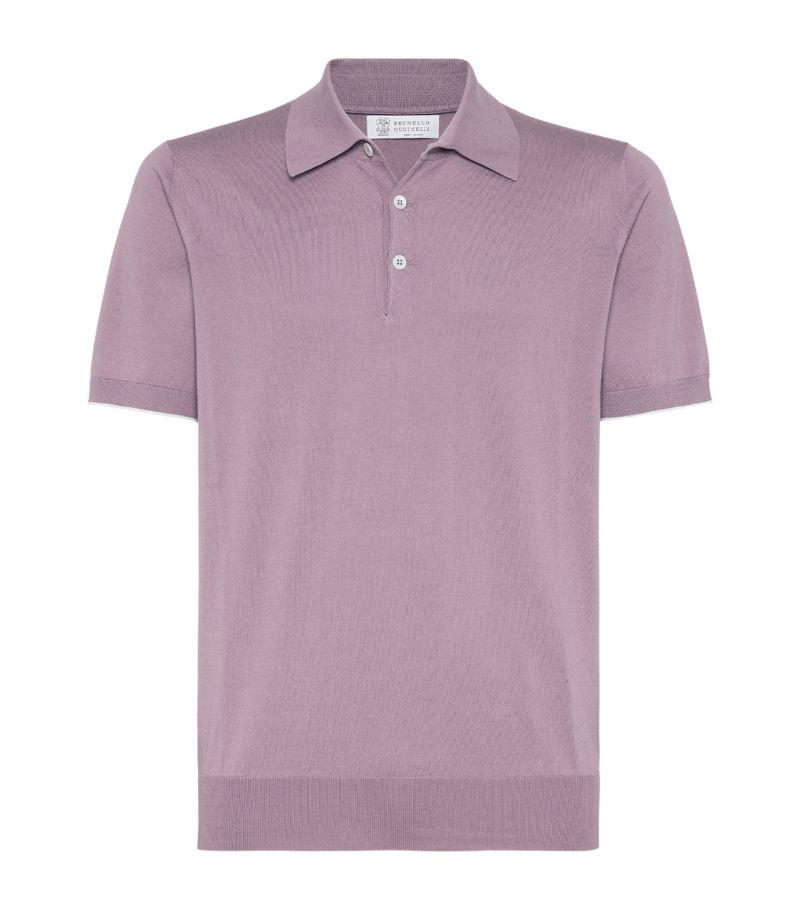 Brunello Cucinelli Brunello Cucinelli Cotton Knitted Polo Shirt