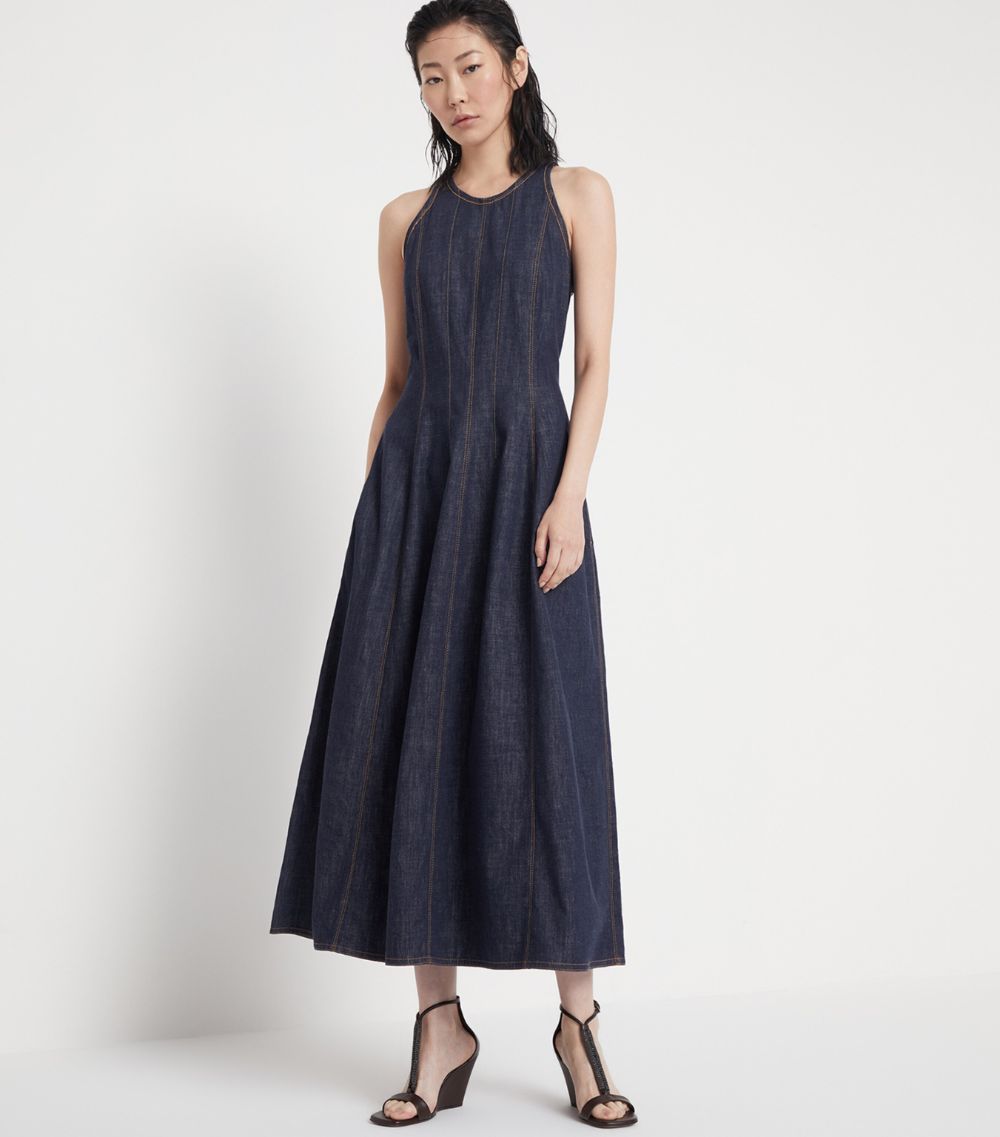 Brunello Cucinelli Brunello Cucinelli Lightweight Denim Seam-Detail Dress