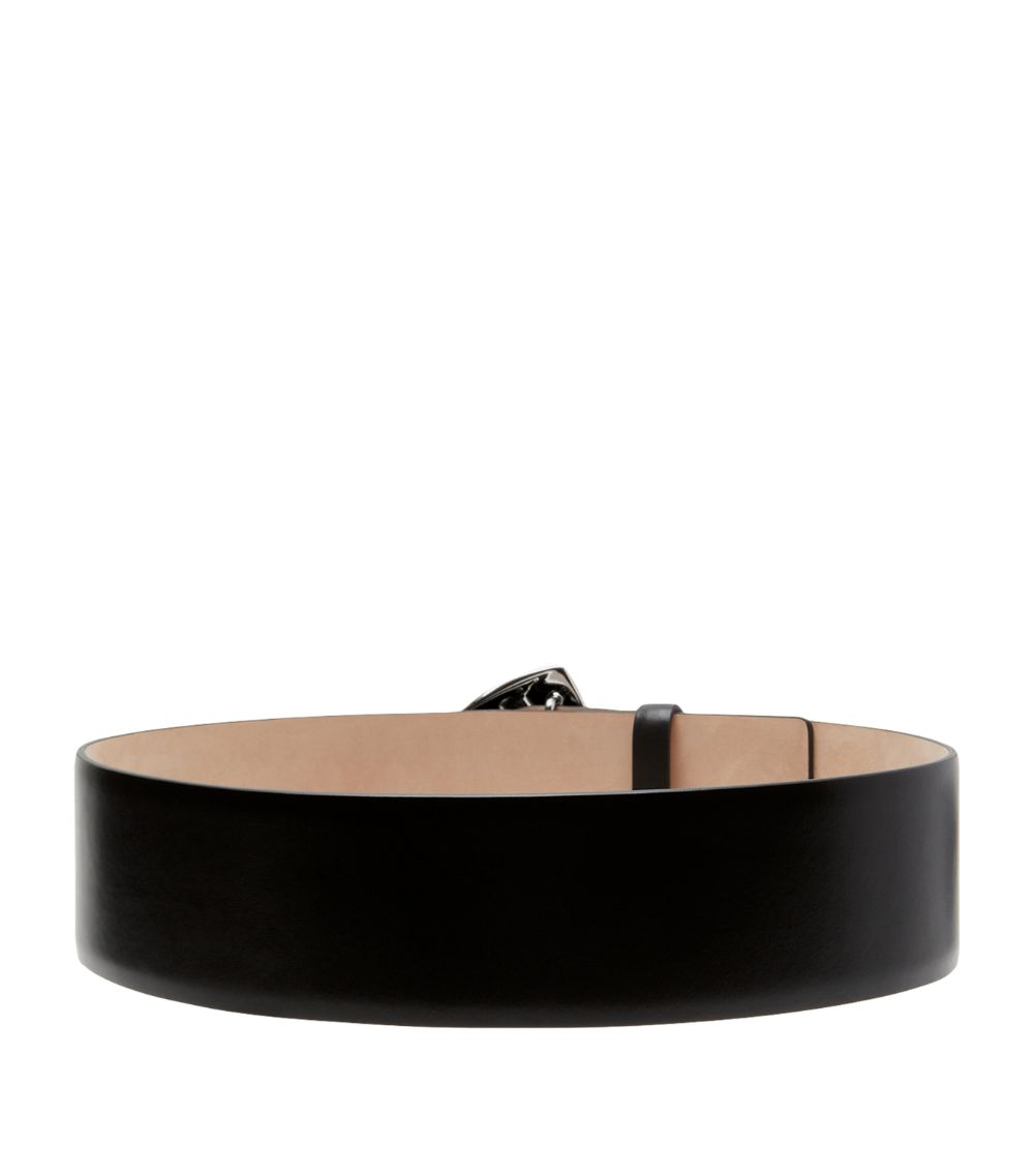 Alexander McQueen Alexander Mcqueen Leather Metal Fold Belt