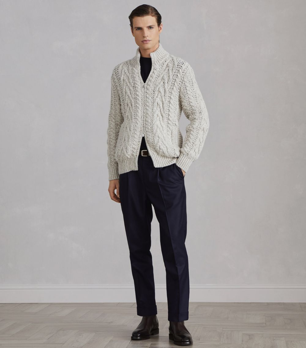 Brunello Cucinelli Brunello Cucinelli Virgin Wool-Cashmere Zipped Cardigan