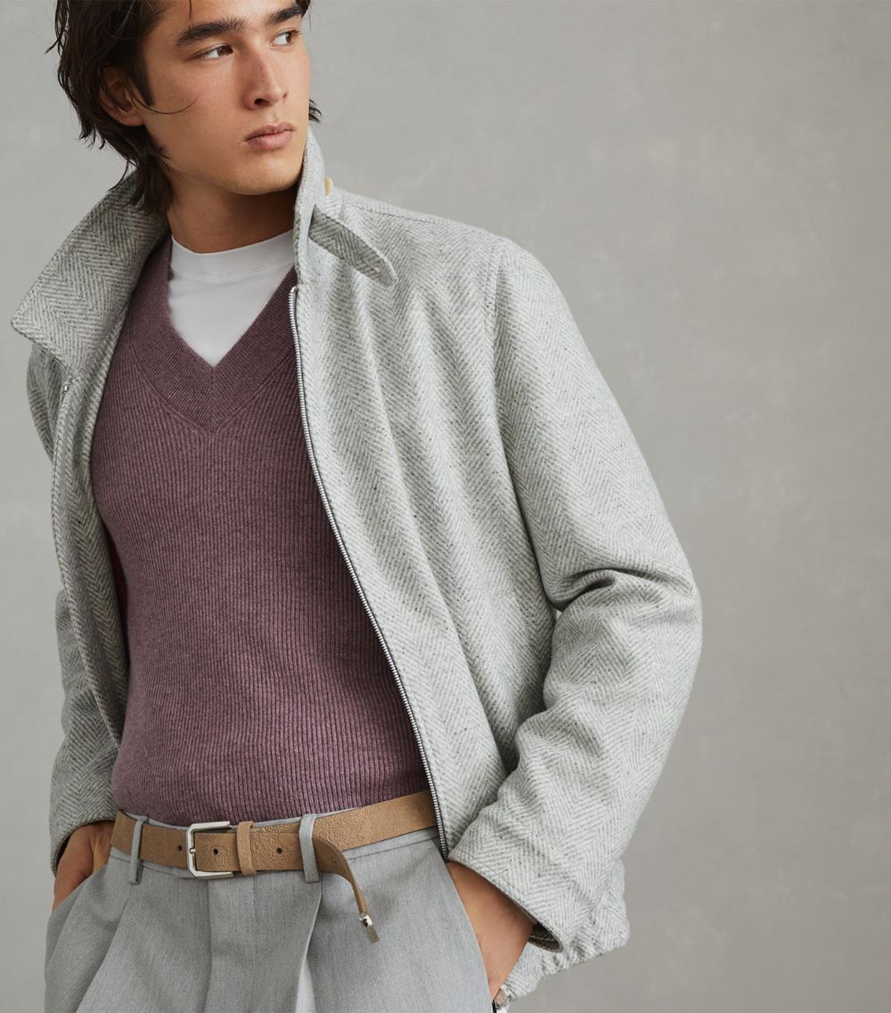 Brunello Cucinelli Brunello Cucinelli Wool-Silk-Cashmere Bomber Jacket