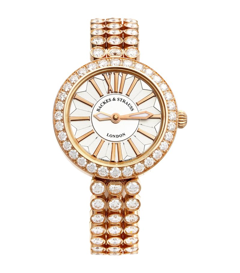 Backes & Strauss Backes & Strauss Rose Gold and Diamond Piccadilly Duchess Watch 33mm