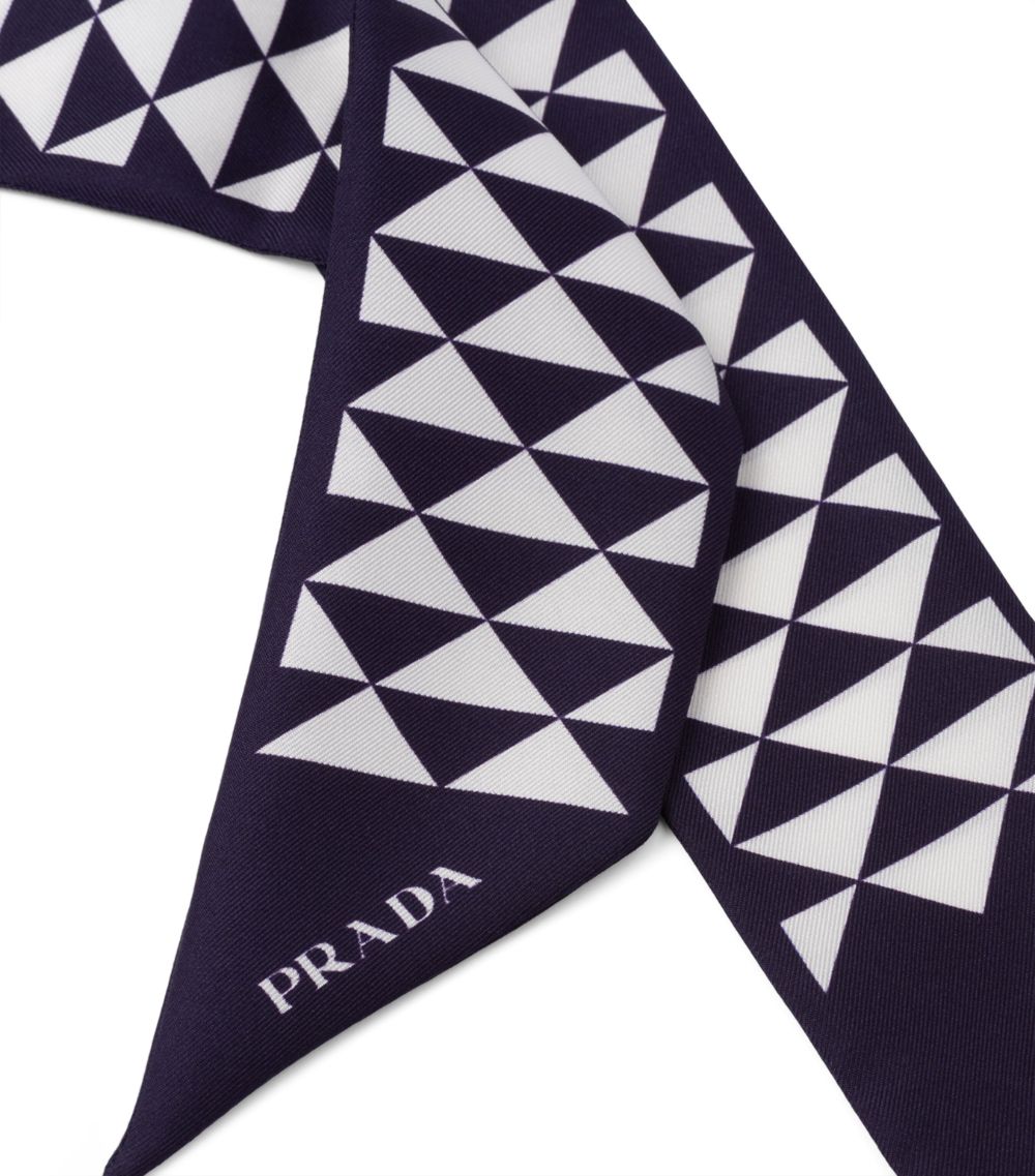 Prada Prada Silk Triangle Skinny Scarf