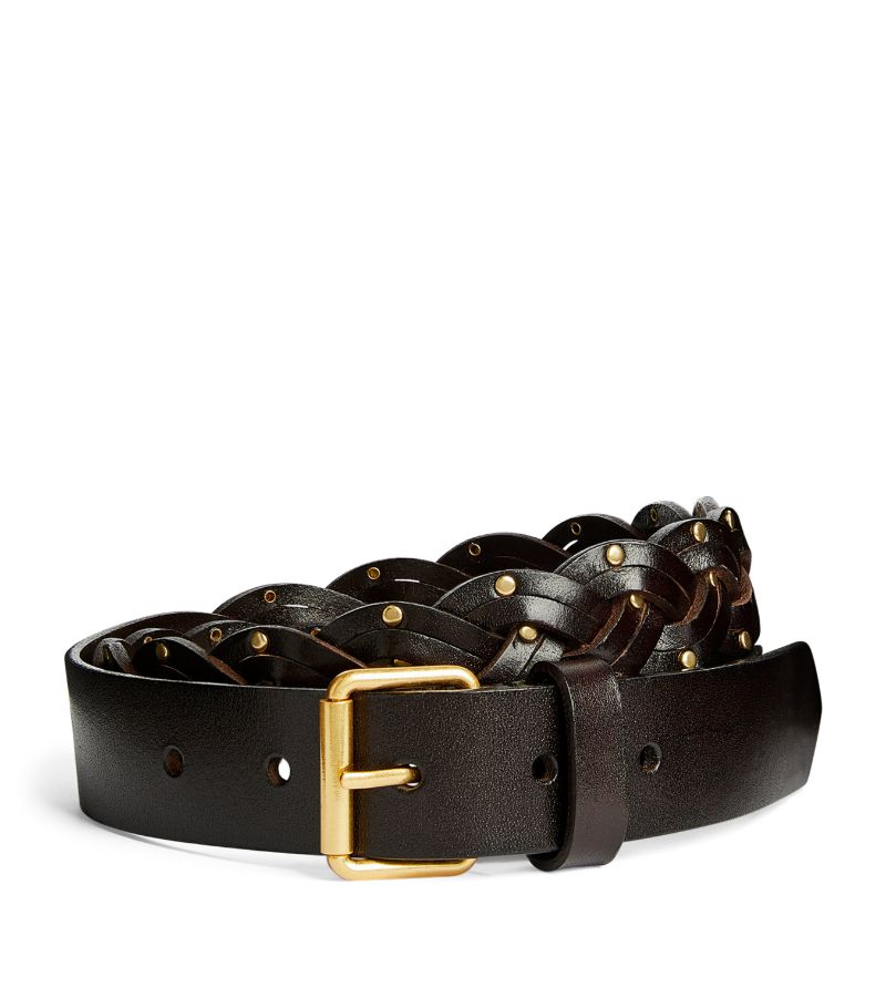 Weekend Max Mara Weekend Max Mara Leather Studded Woven Belt