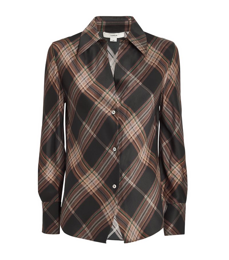 Vince Vince Silk Check Blouse