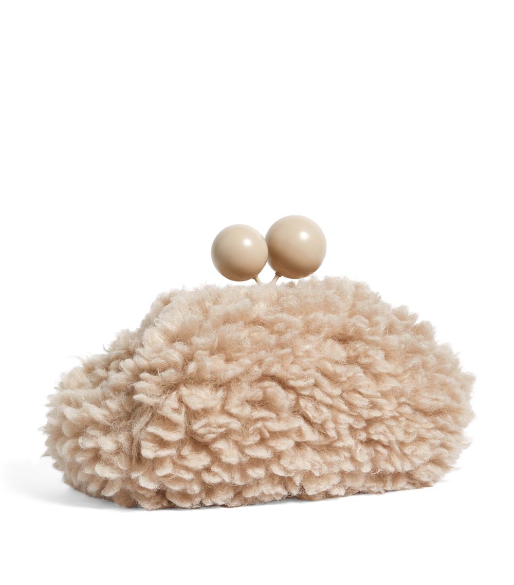 Weekend Max Mara Weekend Max Mara Medium Faux Fur Pasticcino Clutch Bag