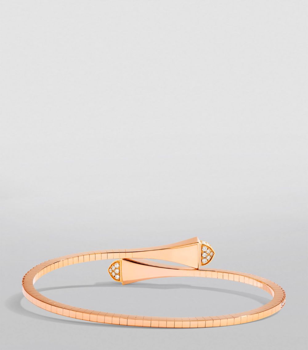  Marli New York Midi Rose Gold And Diamond Cleo Slip-On Bracelet