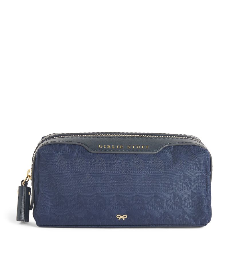 Anya Hindmarch Anya Hindmarch Logo Jacquard Girlie Stuff Pouch