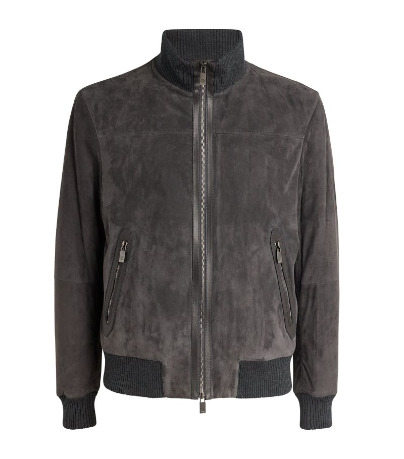 Pal Zileri Pal Zileri Suede Panelled Bomber Jacket