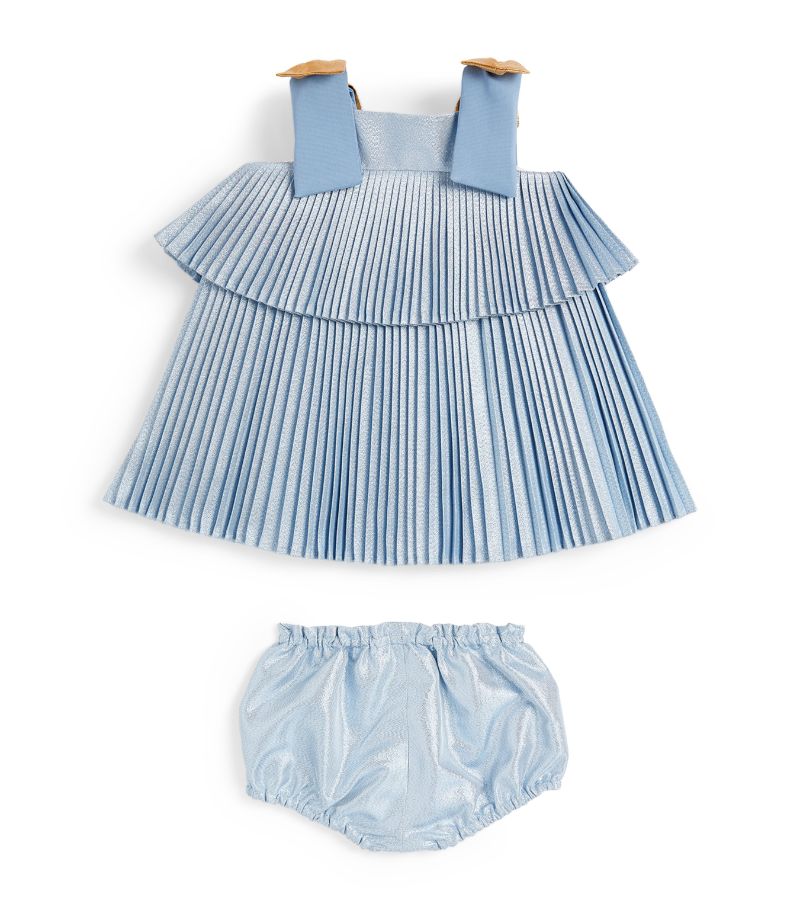 Hucklebones London Hucklebones London Pleated Dress And Bloomers Set (6-18 Months)