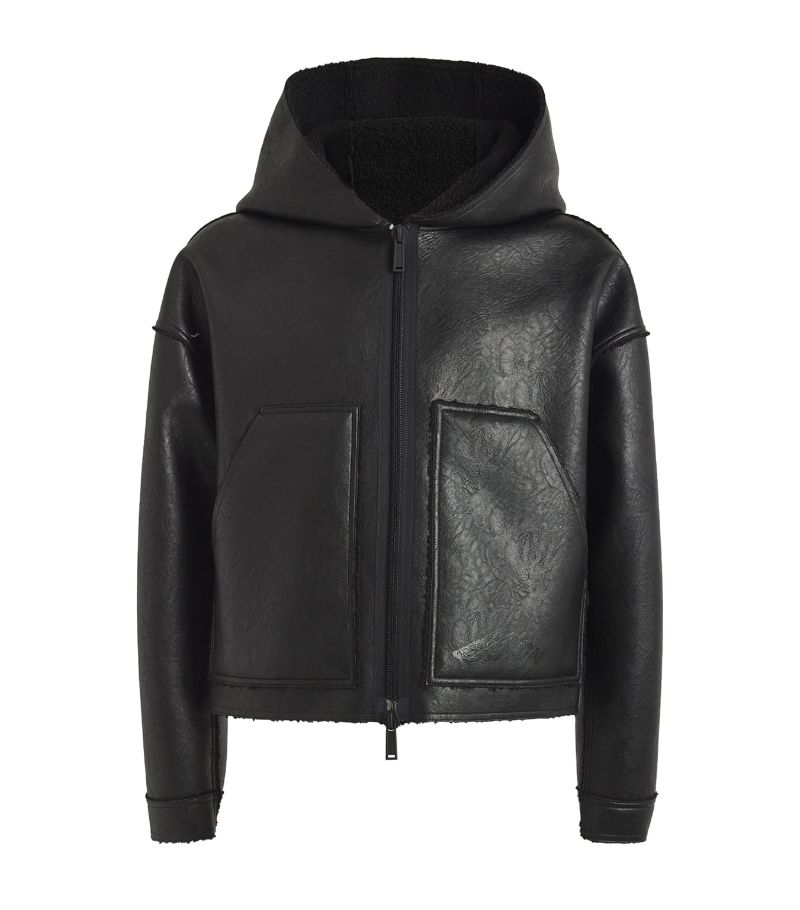 Dsquared2 Dsquared2 Faux Leather Hooded Jacket