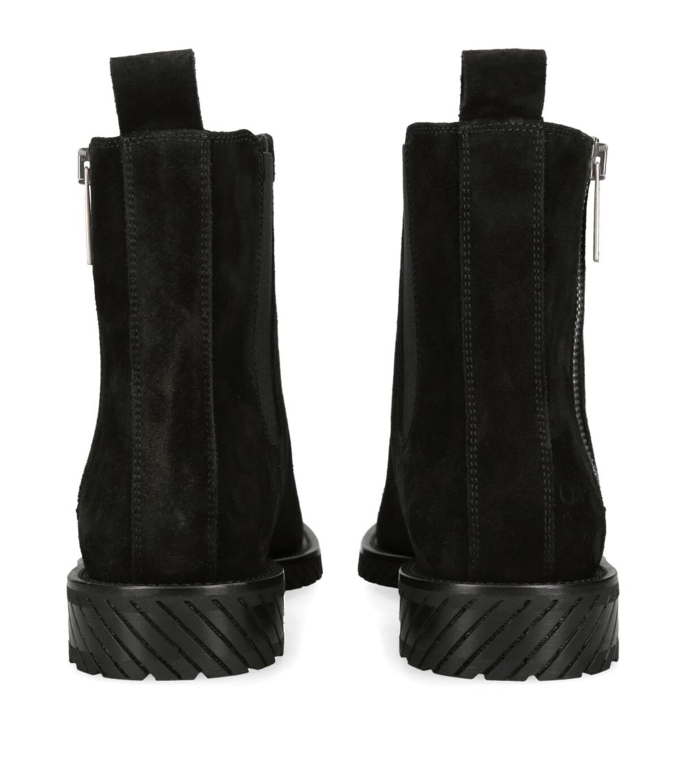 OFF-WHITE Off-White Suede Military Ankle Boots